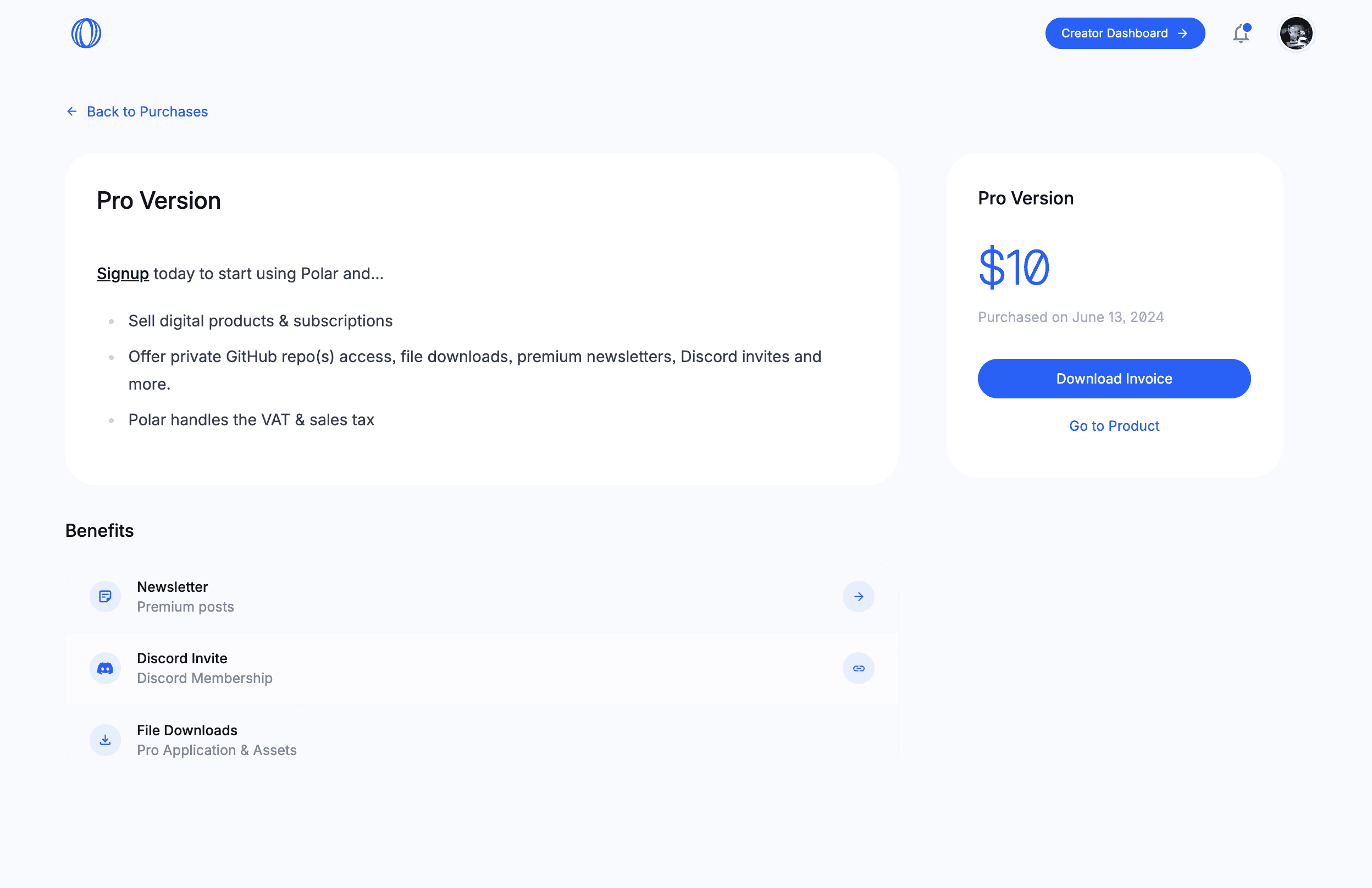 Customer Order Page